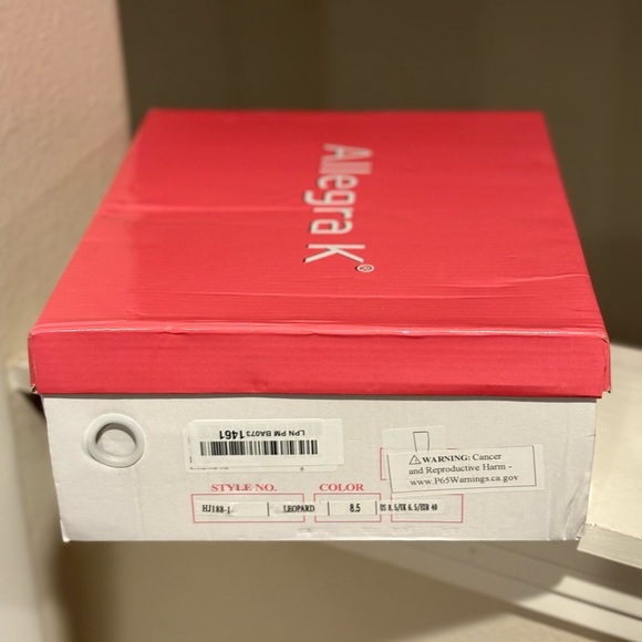 Allegra K Side Zipper Chunky Heels Knee High Boots Leopard Print Womens Sz 8.5 - Picture 7 of 10